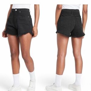 Black Wild Fable Size 4 High Rise Cut-Off Shorts